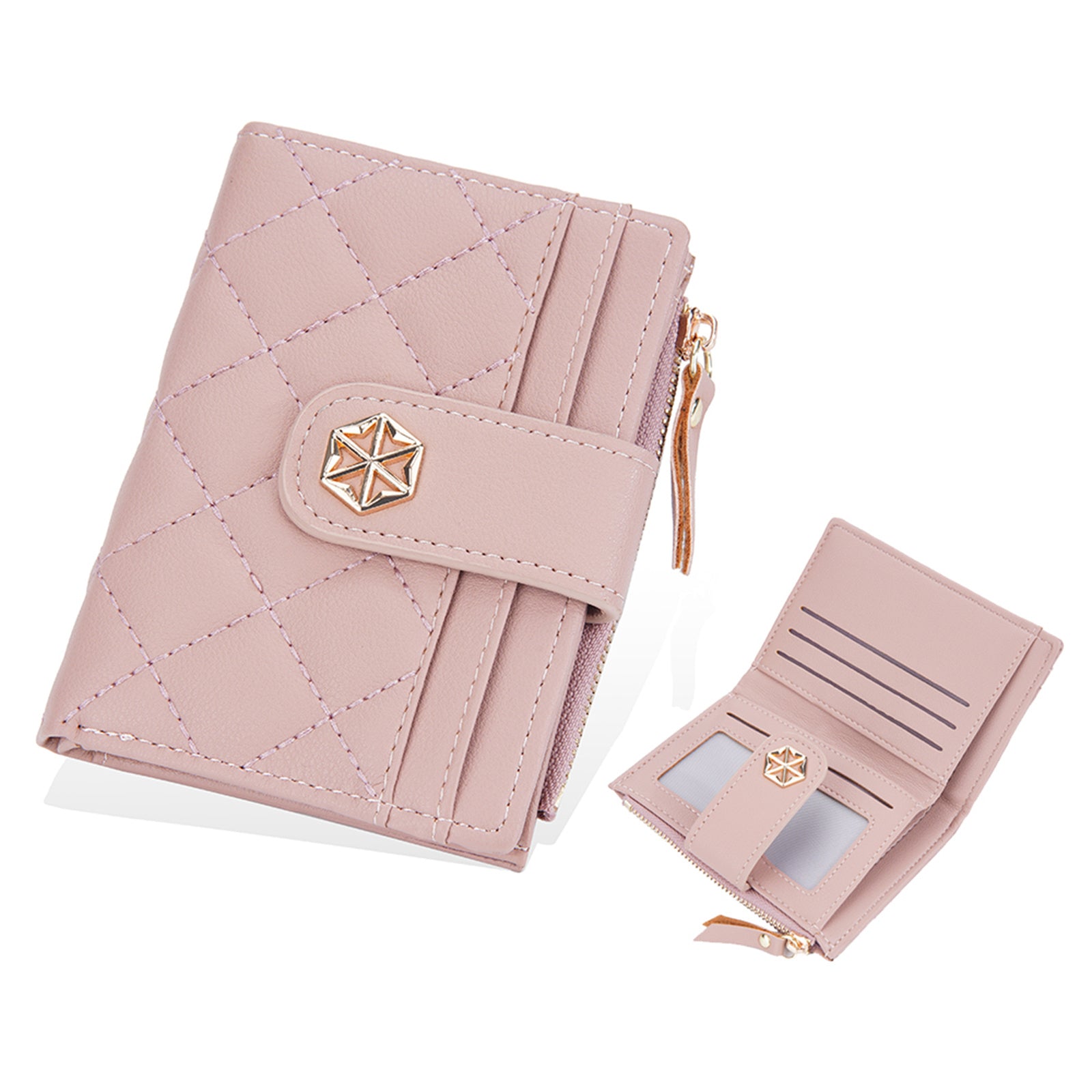 BAELLERRY N2382 Stylish PU Leather Women Short Wallet Zipper Pocket Design Cards Coins Cash Holder Purse BAELLERRY N2382 Stylish PU Leather Women Short Wallet Zipper Pocket Design Cards Coins Cash Holder Purse